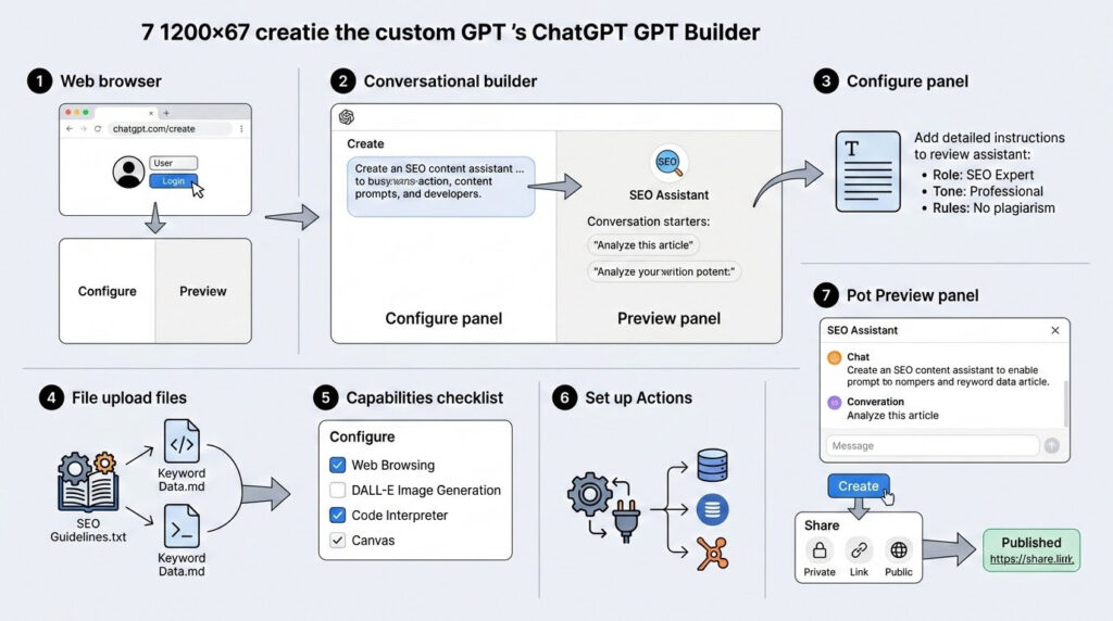 How to create a custom GPT using the ChatGPT GPT Builder interface