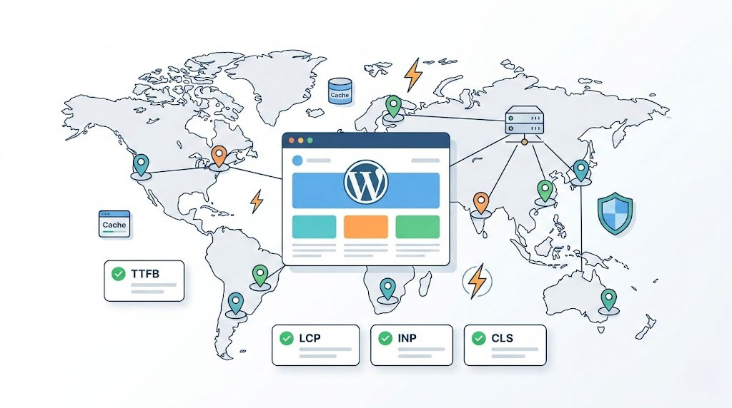 Caching WordPress using Cloudflare to improve Core Web Vitals and reduce TTFB globally